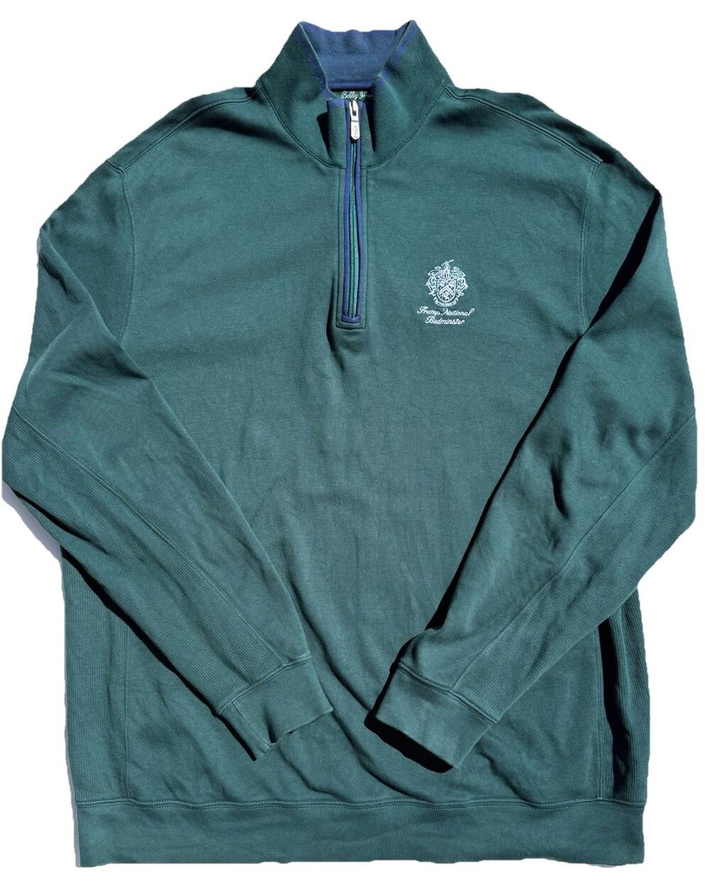 Bobby Jones XL Trump National Bedminster Pima Cotton Quarter Zip Golf Pullover